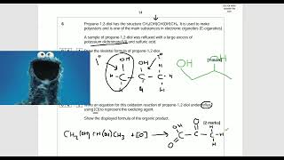 A-Level Chemistry walkthrough question Reflux Oxidation of alcohols