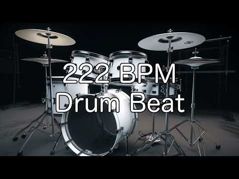 222 BPM Rock Drum Beat for Musical Practise