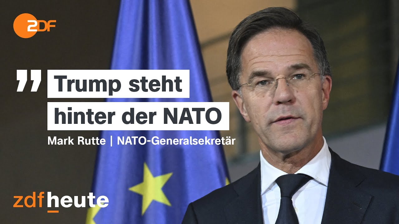 NATO-Chef Rutte: "Mit Donald Trump kann ich gut" | ZDF heute journal