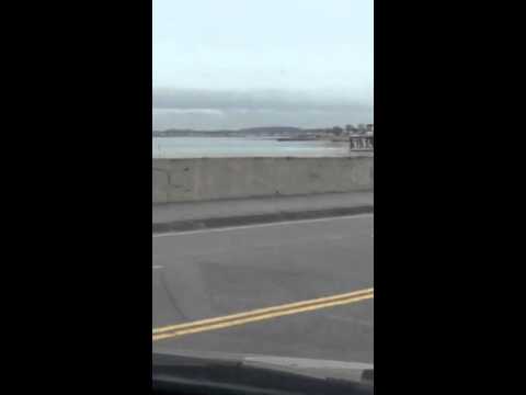 driving along Quincy Shore Drive MA