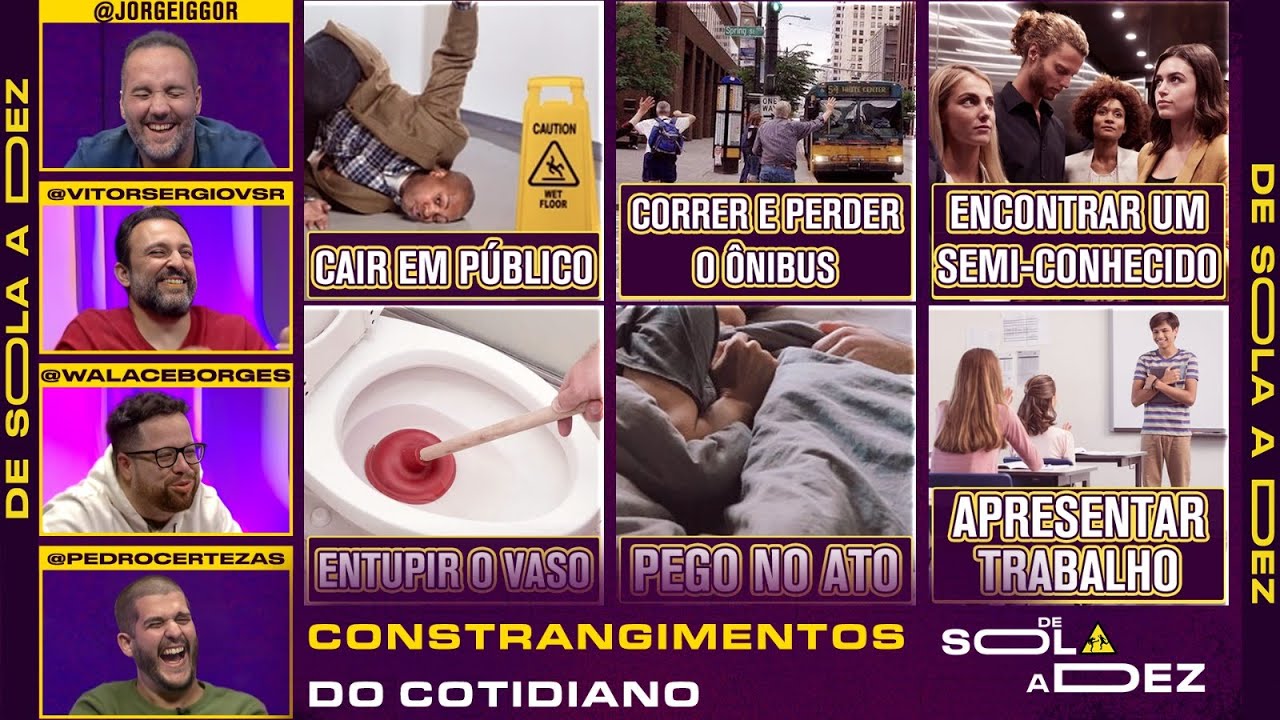 QUAIS SÃO OS MOMENTOS MAIS CONSTRANGEDORES DO DIA A DIA?! CRAVAMOS! | DE SOLA A DEZ