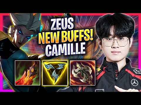 ZEUS TRIES CAMILLE WITH NEW BUFFS! - T1 Zeus Plays Camille TOP vs Aatrox! | Season 2024