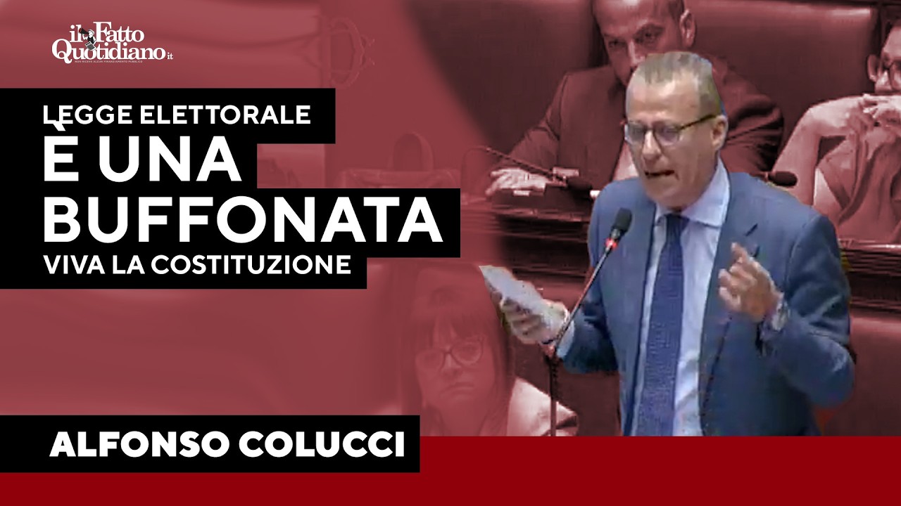 Colucci contro la nuova legge elettorale: "Una buffonata, viva la Costituzione!"