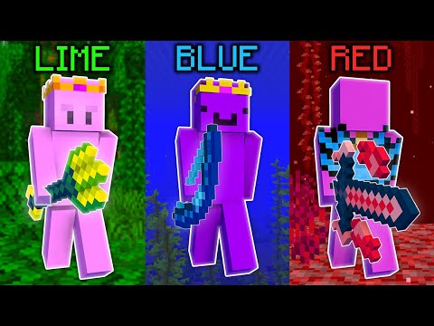 EPIC Minecraft Manhunt with Color Weapons!