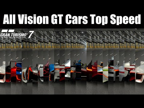 Thumbnail for Gran Turismo 7 - All Vision GT Cars Top Speed Test || PS5 4K || Top 26 VGT Cars From Brand Central by Vision Gran Turismo, Car