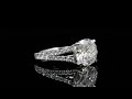 Split Shank Pave Diamond Engagement Ring - GIA Certified