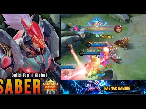 SABER BEST ONE SHOT BUILD 2023 ! MANIAC Saber 100% UNSTOPPABLE!! - Build Top 1 Global Saber ~ MLBB