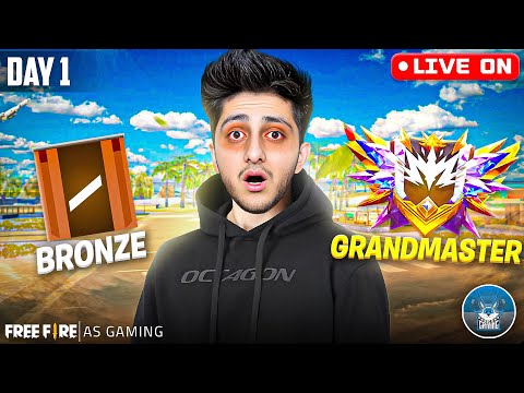 RANK PUSH GOLD TO GRANDMASTER TOP 1 | NON STOP FOR 7 DAYS | DAY 1