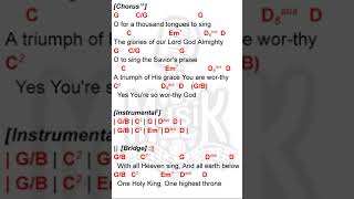 ONE THOUSAND TONGUES | Key of G | lyrics and chords | praise and worship | Vertical Worship