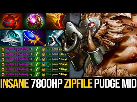 OMG 7800HP ZIPFILE Pudge Mid!!! 4700+ Games Is Too Much Difference | Pudge Official