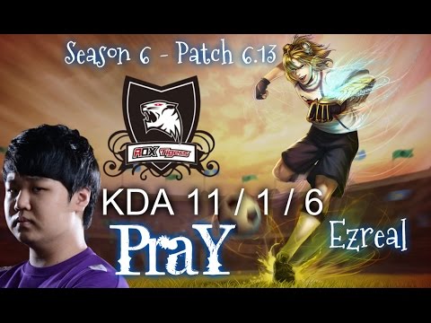 ROX PraY EZREAL ADC vs SIVIR - Patch 6.13 KR Ranked | League of Legends