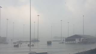 preview picture of video 'Rain at Ruwais port Qatar'