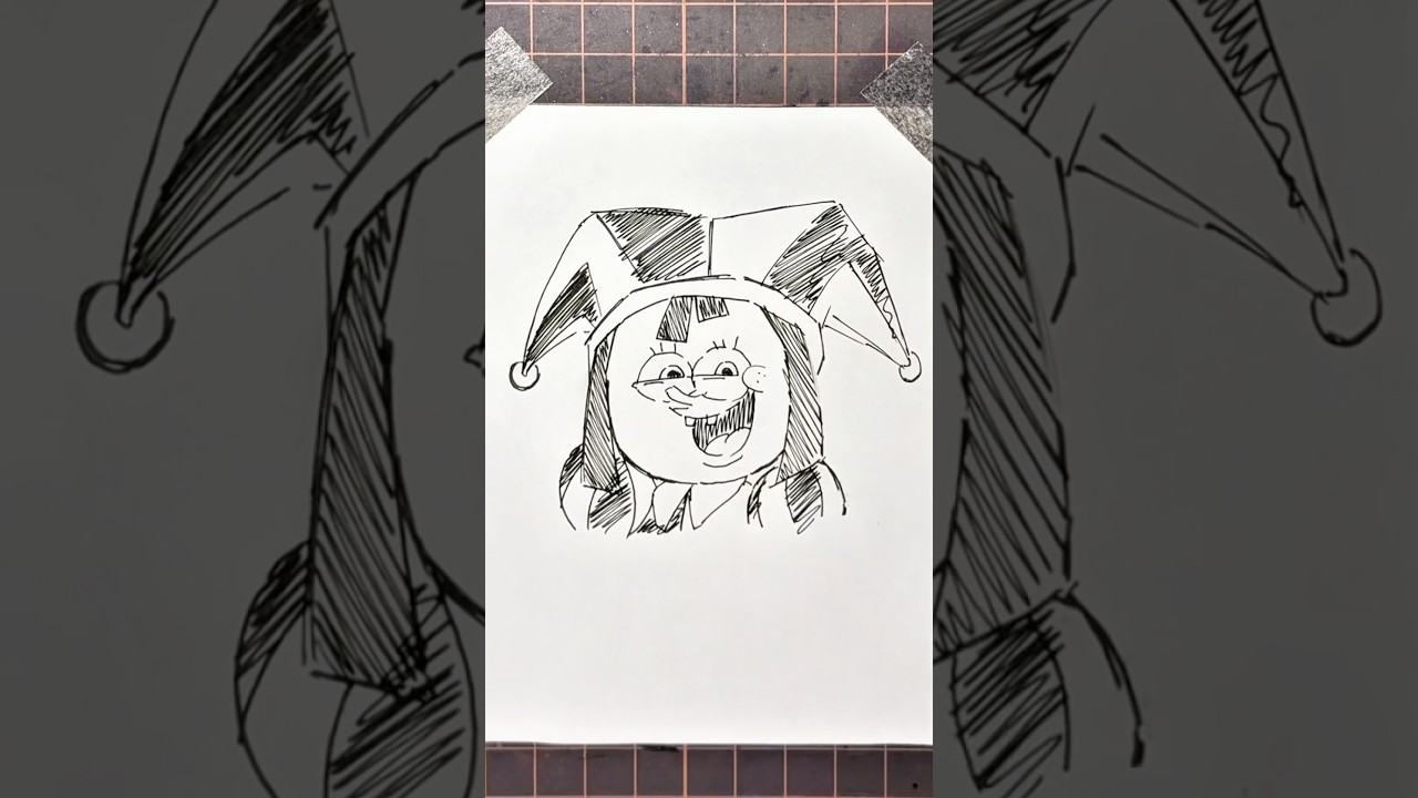 【The amazing digital circus】ポムニを変な描き方で描いてみた！！！#theamazingdigitalcircus #pomni #howtodraw #drawing