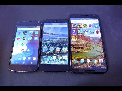 Nexus 6 vs 5 vs 4 Android 6.0 Marshmallow Benchmark Test HD