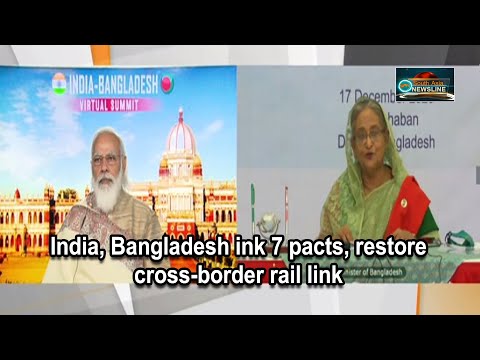 India, Bangladesh ink 7 pacts, restore cross border rail link