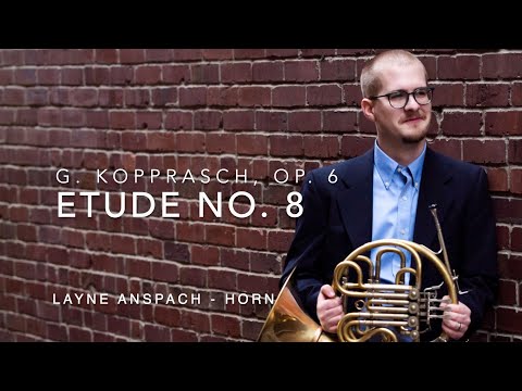 G. Kopprasch: Etude No. 8, Etudes for Low Horn, Op. 6