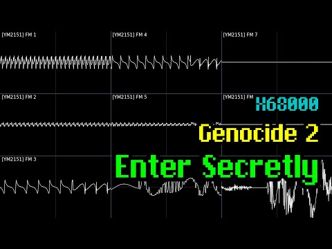 Hideyuki Shimono, N. Kimura - "Enter Secretly" (Genocide 2, X68000) [Oscilloscope Visualization]