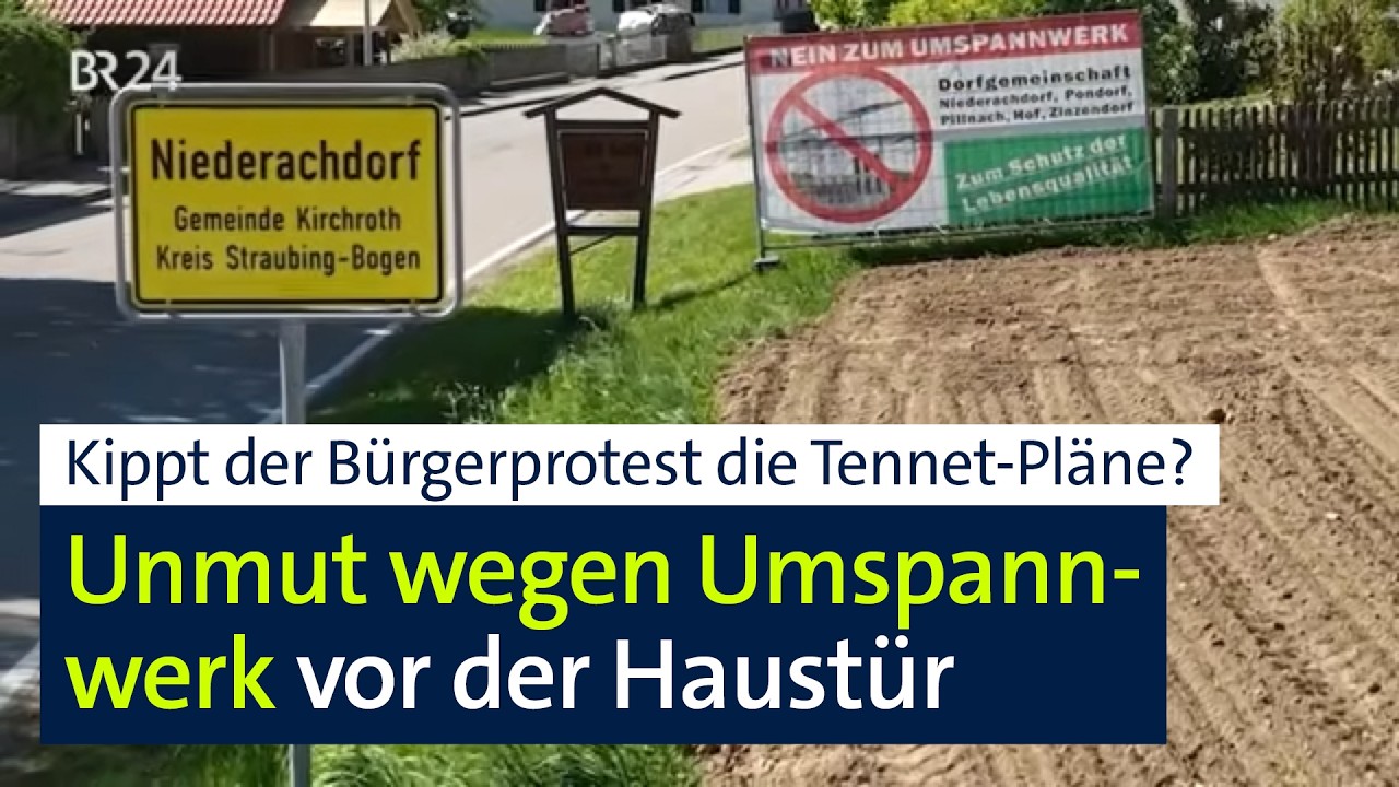 Anwohner gegen Netzanbieter Tennet: Unmut wegen Umspannwerk vor der Haustür | Abendschau | BR24