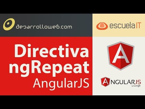 Ejemplo directiva ngRepeat en AngularJS