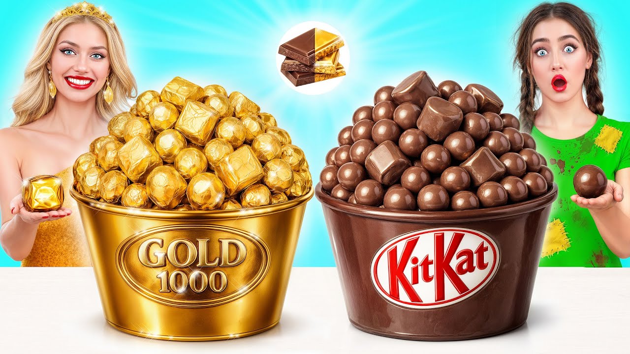 Real Food vs Chocolate Food Challenge Rich vs Broke | Fantastic Kitchen Battle by Multi DO Challenge