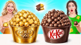 Real Food vs Chocolate Food Challenge Rich vs Broke | Fantastic Kitchen Battle by Multi DO Challenge