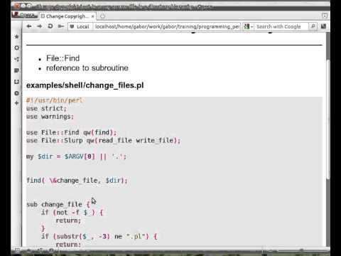 Beginner Perl Maven tutorial: 11.10 - File::Find