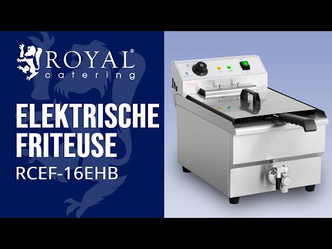 Video - Elektrische friteuse - 16 liter - 6.000 W - 400 V - aftapkraan - koude zone