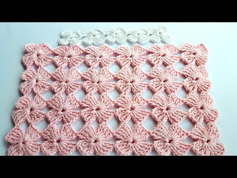 Model croșetat neîntrerupt ,,Câmp de trifoi cu patru foi" - ideal pentru bluze, maieuri, rochițe