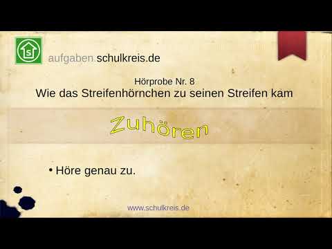 Reading text / Audio sample No. 8: How the chipmunk got its stripes