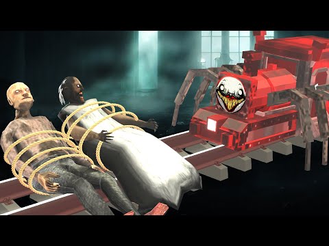 Choo Choo Charles the Train vs Granny vs Grandpa | Funny Horror Granny Animation (part.1)