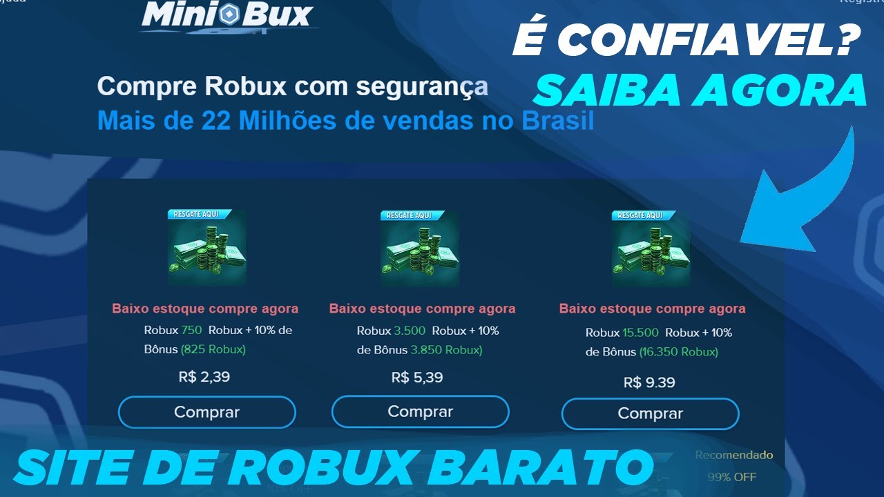 Comprei robux no site MinIBux - Tomei calote É confiável Robux mais Barato Saiba aqui.