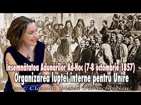 Insemnatatatea Adunarilor Ad-Hoc (7-8 octombrie 1857) * Organizarea Luptei Interne Pentru Unire
