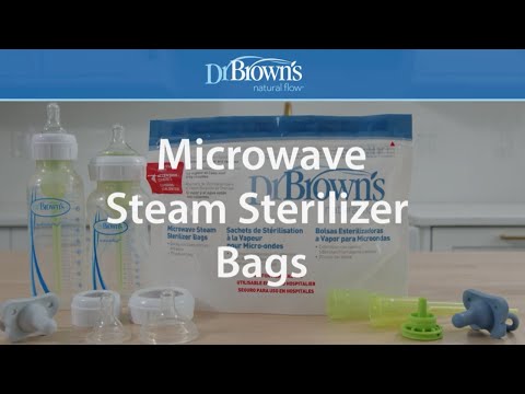 Dr. Brown’s Natural Flow® Microwave Steam Sterilizer Bags. Sterilize baby bottles & parts!