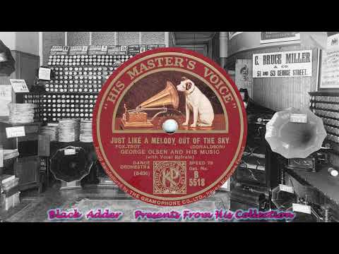 George Olsen & His Music(v Fran Frey) - Just Like A Melody Out Of The Sky(1928)