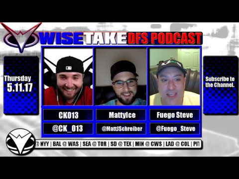 MLB DFS Podcast - Fire and Ice w/ @Fuego_Steve & @MattJSchreiber - 5.11.17