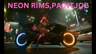 Neon Rims in action at Cyberpunk 2077 Nexus - Mods and community