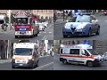 COMPILATION Emergency Vehicles Responding In Rome Italy