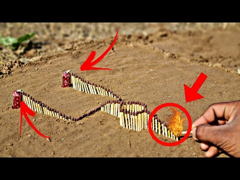 Matchstick Chain Reaction in Bullet Bomb Amazing Experiment 😱 सोचा नही की ऐसा होगा 😱
