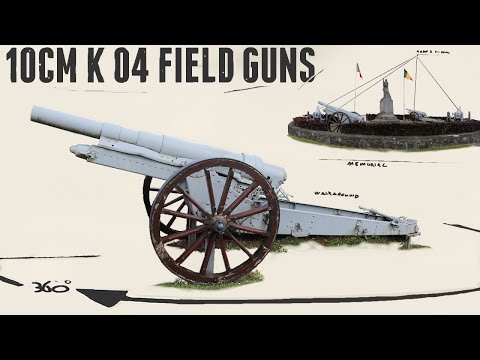 10 cm K 04 field guns - Walkaround - WWI Memorial.