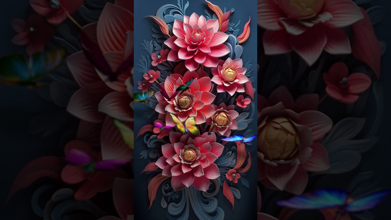 Beautiful Red Floral Pattern