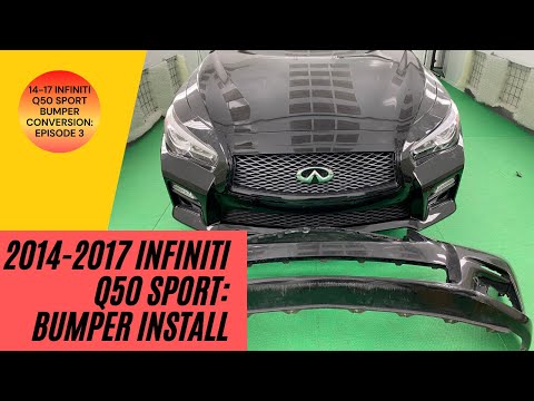 2014-2017 Infiniti Q50 Sport bumper install, Sport Conversion, 2/3