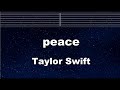 Practice Karaoke♬ peace - Taylor Swift 【With Guide Melody】 Instrumental, Lyric, BGM