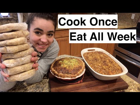 Breakfast Meal Prep with Bulk Food Storage | 9 Pie Crust | Baked Oat Meal | Quiche