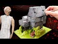 Making GRANNY FULL MINIATURE HOUSE In Polymer Clay