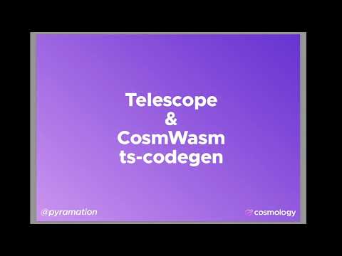 Integrating Telescope and CosmWasm ts-codegen