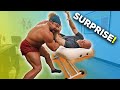 Bodybuilder Surprises Massage Therapist With Free Massage