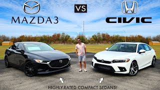 BEST OF THE BEST! -- 2024 Mazda 3 Select Sport vs. 2024 Honda Civic Sport: Comparison