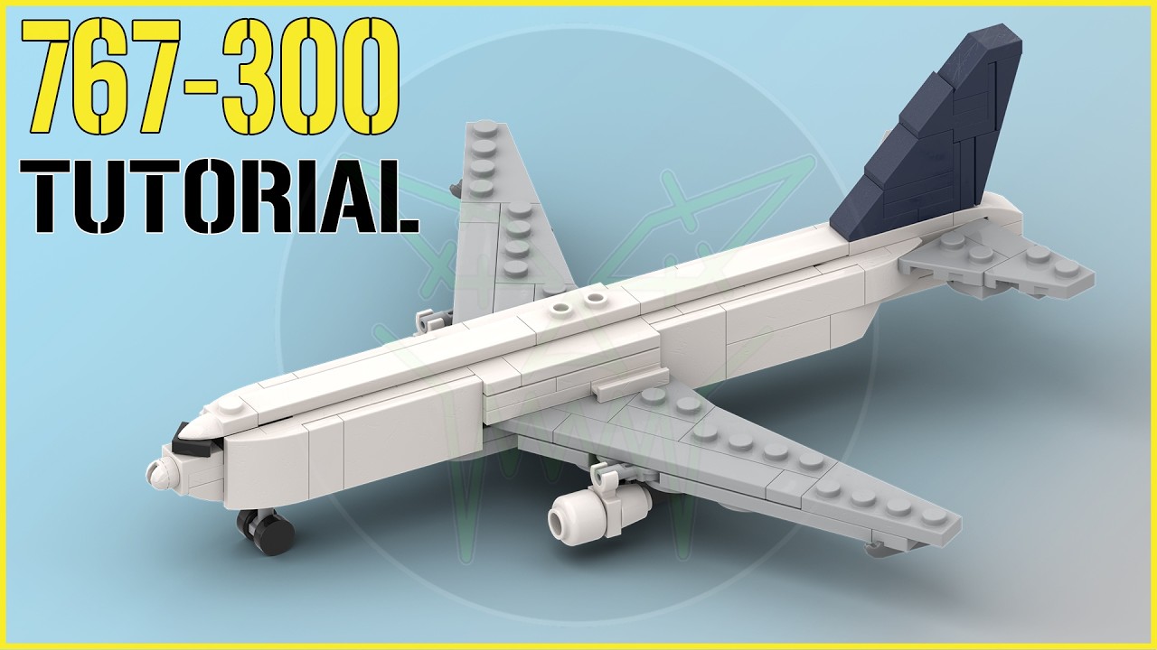 Aircraft LEGO TUTORIAL | Boeing 767-300 at 1:300 Scale