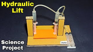 How to make hydraulic lift science project | School science project hydraulic lift