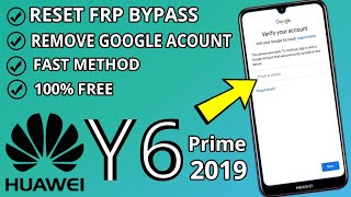 Huawei Y6 Prime 2019 (MRD LX1F) Bypass FRP | Y6 2019 Remove Google Account